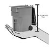 Miniature Gray Trash Can with Lid & Wheels for Wrestling Action Figures view 2