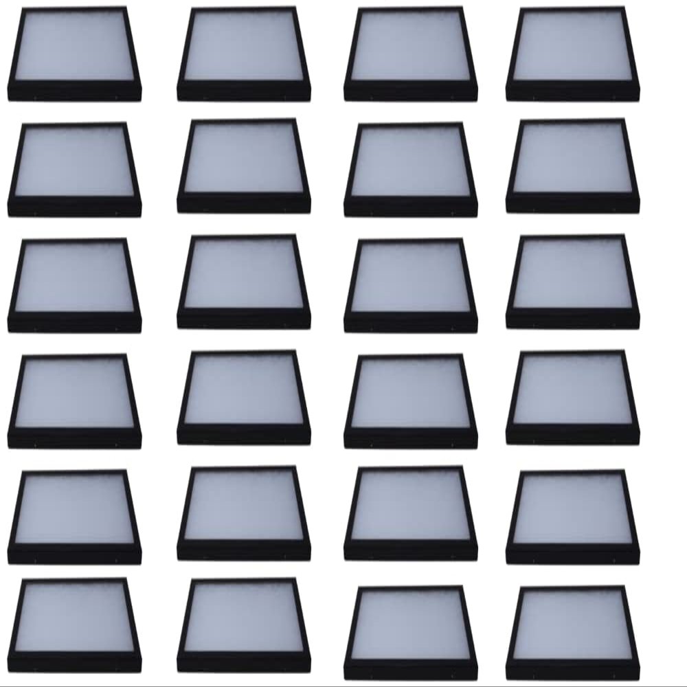 24 Pack of 12 x 8 x 0.75 Riker Display Cases for Collectables, Arrowheads, Medals & More