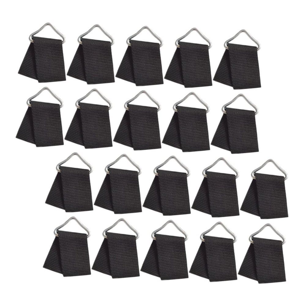 BESPORTBLE 20sets Metal Trampoline Triangle Buckles Webbing Replacement Trampoline for Outdoor Activities Sturdy Structure for Enhanced Jumping Power