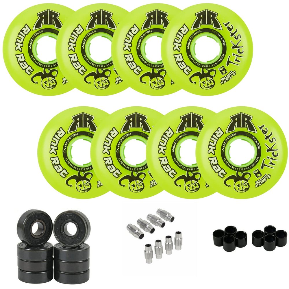 Rink Rat Trickster Roller Hockey Wheels 59mm 76A + Hybrid Ceramic Bearings