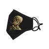 MODGY Fashion Mask 3-Layer Cloth Face Masks with Nose Wire, Adjustable Ear Loops, Breathable, Reusable, Washable, Women, Men, Adults, Vincent van Gogh Smoking Skeleton view 1