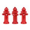 Set of 3 Red Fire Hydrants for Wrestling Action Figures view 1