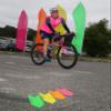RouteArrows Roll of 50 Arrow Stickers (Pink) Hi-Viz Removable Eco-Friendly Directional Arrows for Outdoor Pavement Stress Free Route Marking Perfect for 5k 10k Make Participants Feel Safe & Happy view 2