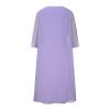 Two Piece Dress for Women Summer Casual Short Sleeve Chiffon Cardigan and Lace Patchwork Crew Neck Maxi Dress Set Purple view 4