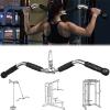 DYK&NX Curl Pulldown Bar Down Pulley Bar Grip, Rubber Grip LAT Pull Down Cable Attachment with Snap Hook Carabiner, for Arm Strength Training Combinations view 3