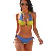 Adugen Origei Summer Fashion Women's Ukraine Flag Bikini Swimming Costume BK2131 Hawaii Bikini Set Swimsuit XL view 1
