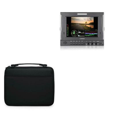 BoxWave Case Compatible with Laizeske DR789 - Hard Shell Briefcase, Slim Messenger Bag Briefcase Cover Side Pockets - Jet Black