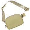 ODODOS Unisex Mini Belt Bag with Adjustable Strap Small Fanny Pack for Workout Running Traveling Hiking, Khaki Green view 1