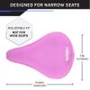 Domain Cycling Bike Seat Cushion - Ultimate Comfort, Fits Peloton Seat Cushion and Most Exercise and Spin Bikes, Padded Gel Bike Seat Cover to Make Peloton Bicycle Seat Comfortable, 10.5x7 (Purple) view 3