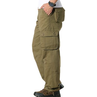 Men's Outdoor Military Cargo Trousers Lightweight Multi Pocket Hiking Pants Wild Army Combat Tactical Pant (Yellow 2,42)