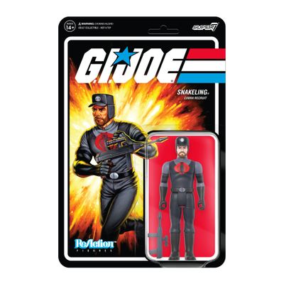 Super7 G.I. Joe Cobra Snakeling Factory Worker Beard (Pink) 3.75 in Reaction Figure