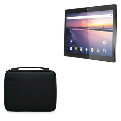 BoxWave Case Compatible with Chuwi Hi9 Air - Hard Shell Briefcase, Slim Messenger Bag Briefcase Cover Side Pockets - Jet Black
