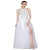 EllieHouse Long Plus Size 5 XL Wedding Evening Party Prom Tulle Skirt with Slit White view 1