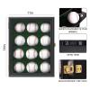 Verani 12 Baseball Display Case Cabinet Rack for Baseball Shadow Box with UV Protection Acrylic Door ,Wall Mount Display Cabinet for Baseball Enthusiast Collectible (Black) view 2