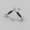 DYK&NX Handle Tricep V Shaped Press Down Bar, Tricep V Bar Pull Down Machine Cable Attachment with Rubber for Home Gym Strength Workout view 4