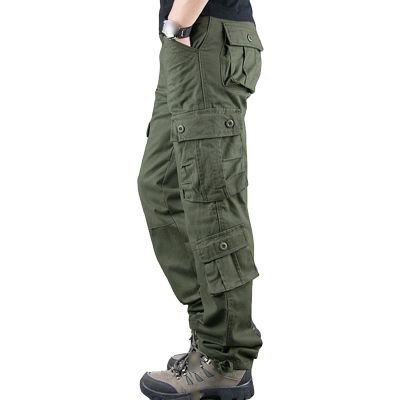 Men's Outdoor Military Cargo Trousers Lightweight Multi Pocket Hiking Pants Wild Army Combat Tactical Pant (Green 1,36)