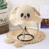 POLG Kids Baby Bunny Hat with Moving Ears Rabbit Straw Hat Jumping Ear Funny Cute Cap Wide Brim Sun Hat Boys&Girls (F, One Size) view 2