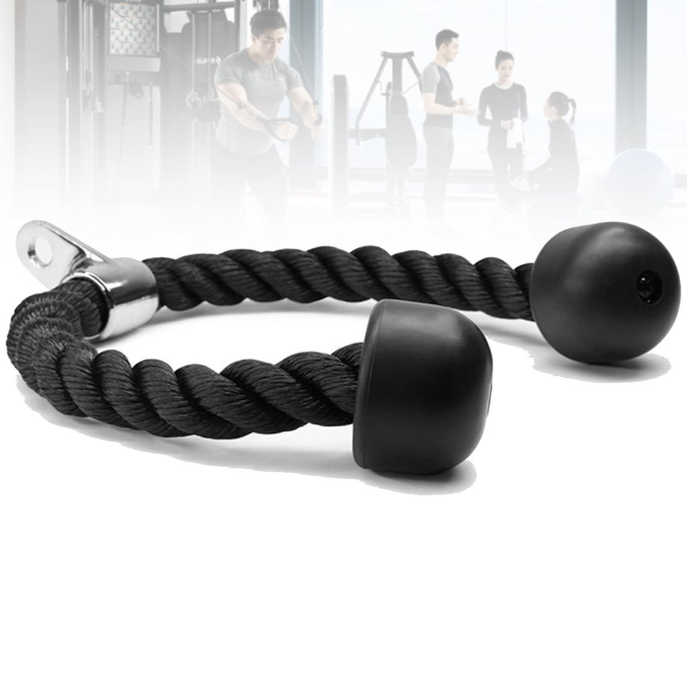 DYK&NX Triceps Pulldown Rope Attachment, 28 Inch Nylon Triceps Rope Pull Down Rope for Tricep Extensions, Pull Downs, Workout Resistance Training