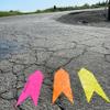 RouteArrows Roll of 50 Arrow Stickers (Yellow) Hi-Viz Removable Eco-Friendly Directional Arrows for Outdoor Pavement Stress Free Route Marking Perfect for 5k 10k Make Participants Feel Safe & Happy view 2