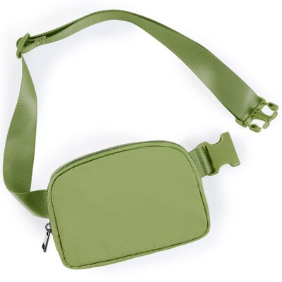 ODODOS Unisex Mini Belt Bag with Adjustable Strap Small Fanny Pack for Workout Running Traveling Hiking, Olive