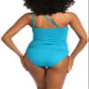 AMAVI Women's Standard One Shoulder Tankini Top and Hipster Bikini Bottom Set, Emeraldine, S view 3