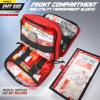 WYNEX Tactical Molle Admin Pouch of Laser Cut Design, Utility Pouches Molle Attachment Military Medical EMT Organizer with Map Pocket EDC EMT Pack IFAK Tool Holder Universal U.S.A Patch Included Red view 4