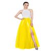 EllieHouse Long Plus Size 4 XL Wedding Evening Party Prom Tulle Skirt with Slit Yellow