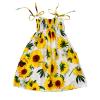 Toddler Baby Girls Bohemian Dress Summer Floral Printed Halter Sleeveless Elastic Beach Sundress Sling Dresses (White-a, 5 Years) view 1