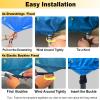 SIHAIAN 10 Ft Trampoline Cover 8-16 Ft Trampoline Winter Cover, Easy to Install Trampoline Protective Cover, Waterproof Trampoline Covers, Anti-UV, Snow, Dust-Proof Trampoline Weather Cover Blue view 3