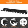 Home Gym Storage Rack - Multi-Purpose Heavy Duty Gym Rack Organizer, Wall Mount Barbell Rack Gym Equipment Hanger for Olympic Barbells, Resistance Bands, Jump Ropes, Row Handles, etc. (26", 12 Hook) view 3