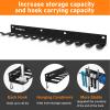 Home Gym Storage Rack - Multi-Purpose Heavy Duty Gym Rack Organizer, Wall Mount Barbell Rack Gym Equipment Hanger for Olympic Barbells, Resistance Bands, Jump Ropes, Row Handles, etc. (26", 12 Hook) view 4