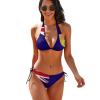 Adugen Origei Women's Bikini Turks and Caicos Lslands Flag Vacation Beach Bikini Swimming Costume BK2131 Swimsuit Bathing Suit M view 1