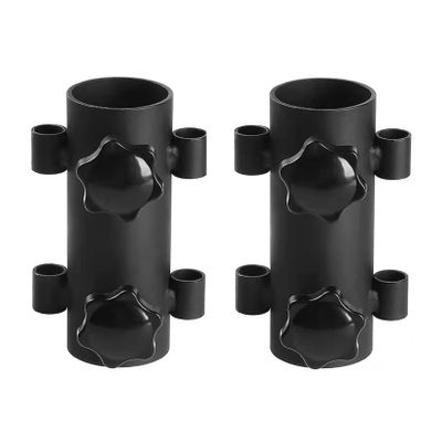 Noneea 2-Pack Tent Holder Camping Tent Pole Holder, Portable Tent Holder Tube Outdoor Reinforced Windproof Shade, Tarp Pole Holder for Camping, Fishing, Hiking