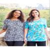 Catherines Women's Plus Size Suprema Ultra-Soft Scoopneck Tee - 6X, Pink Medallion view 3