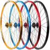 Wheelset 26Inch MTB Bike Front and Rear Wheel,Double Wall Alloy Rims Disc Brake Cassette Fiywheel Hub 7/8/9/10 Speed 32H Bicycle Wheelset Road Wheel (Color : Blue, Size : 26inch) view 2