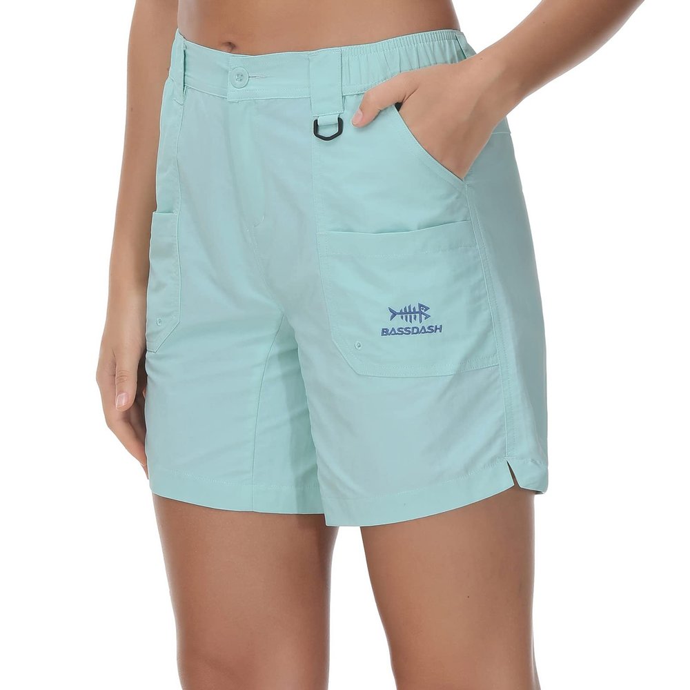 BASSDASH Womens 7 Fishing Shorts UPF 50+ Water Resistant Quick Dry Lightweight Hiking Cargo Shorts with Pockets FP03W