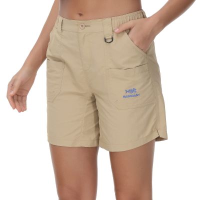 BASSDASH Womens 7 Fishing Shorts UPF 50+ Water Resistant Quick Dry Lightweight Hiking Cargo Shorts with Pockets FP03W Khaki