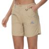 BASSDASH Womens 7 Fishing Shorts UPF 50+ Water Resistant Quick Dry Lightweight Hiking Cargo Shorts with Pockets FP03W Khaki view 1