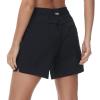 BASSDASH Womens 7 Fishing Shorts UPF 50+ Water Resistant Quick Dry Lightweight Hiking Cargo Shorts with Pockets FP03W Black view 2