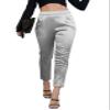 heipeiwa Women's Satin Pants Dress Casual Pleated Pull on High Waist Pants Baggy Front Tapered Trouser view 1