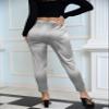 heipeiwa Women's Satin Pants Dress Casual Pleated Pull on High Waist Pants Baggy Front Tapered Trouser view 3