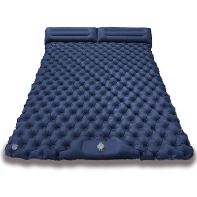 Fay Bless Sleeping Pad for Camping 2 Person, 2001206 cm, 79x48x2.5inch, 1.5kg, 30s Inflate by Foot-Pressing, Waterproof (Sky Blue)