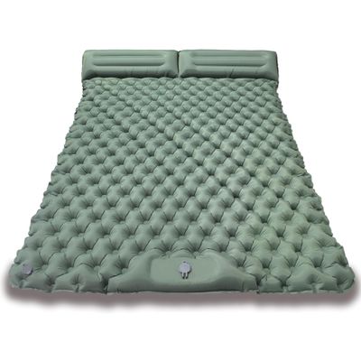 Fay Bless Sleeping Pad for Camping 2 Person, 2001206 cm, 79x48x2.5inch, 1.5kg, 30s Inflate by Foot-Pressing, Waterproof (Army Green)