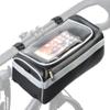Delta Cycle & Home Bike Handlebar Trunk Bag - Waterproof Cycling Pouch Accessories for Adult Mountain and Road Bicycles with Reflective Material Safety Velcro Attachment to Any or Rack Phone Holder view 1
