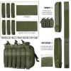 WYNEX Tactical Mag Admin Pouch, Molle Utility Tool Pouch Medical EMT Organizer with Triple Stacker Magazine Holder for M4 M16 Patch Included view 2