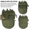 WYNEX Tactical Mag Admin Pouch, Molle Utility Tool Pouch Medical EMT Organizer with Triple Stacker Magazine Holder for M4 M16 Patch Included view 3