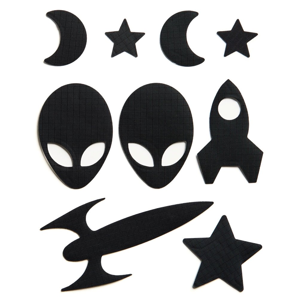Space - Self-Adhesive Down Jacket Repair Patches | Waterproof, Tear-Resistant, Pre-Cut Patches | 9-Piece Set for Outdoor Gear, Sleeping Bags & Tents