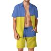 Adugen Origei Ukraine Flag Casual Beach Suit Summer Beach Shorts 80s 90s Men's Swim Trunks Printed Beach Shorts S view 1