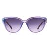 Betsey Johnson Women's Serpentine Cat Eye Sunglasses, Purple Crystal with Oil Slick Snakes, 56mm view 2