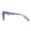 Betsey Johnson Women's Serpentine Cat Eye Sunglasses, Purple Crystal with Oil Slick Snakes, 56mm view 3
